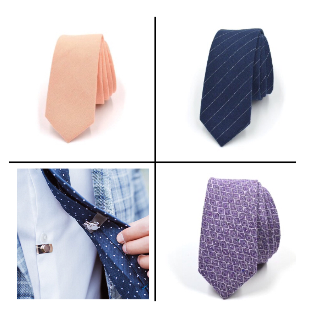 Tie + Tie Stay Bundle - CLIP OFF Suit & Tie Accessories 